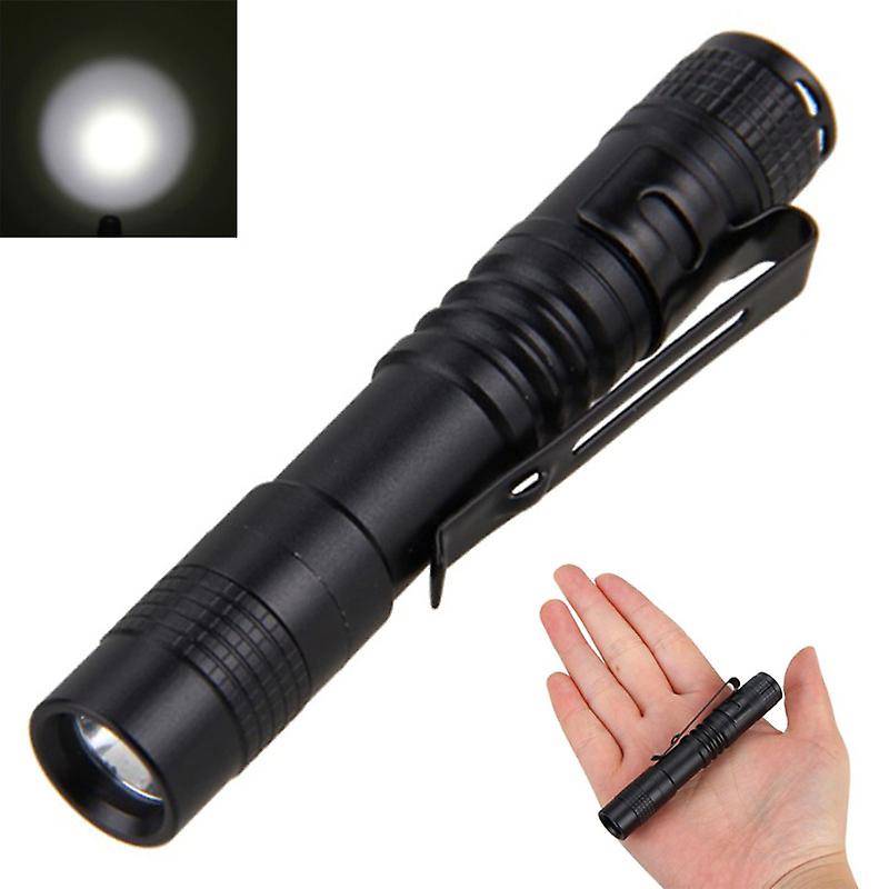 1pc Mini Pen-shaped Lamp Small Flashlight Waterproof Aluminum Alloy with Pen Clip Gift Light