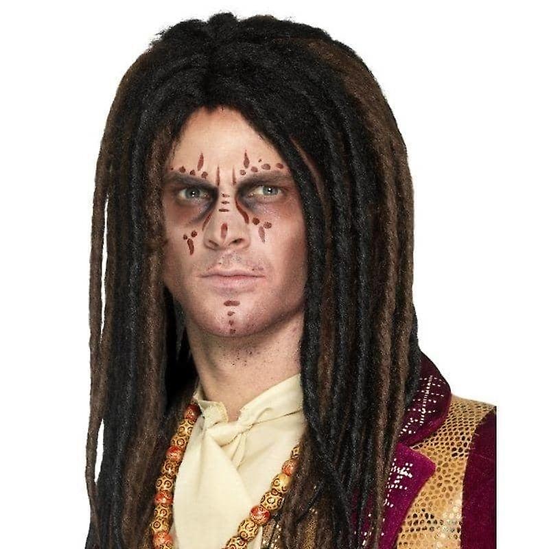 Deluxe Voodoo Dreadlock Perücke Erwachsene Braun 45058