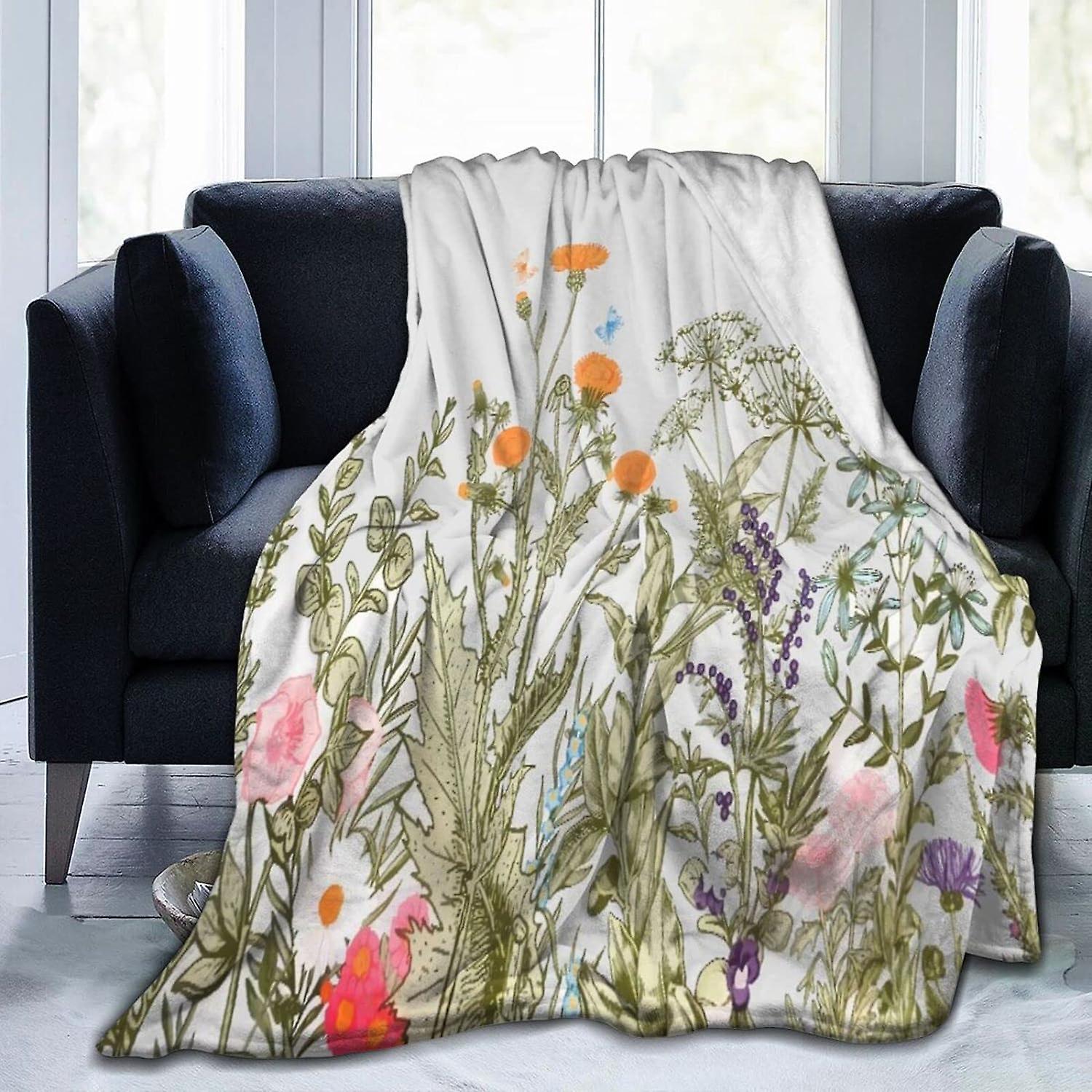 Flannel Print Blanket Soft and Comfortable Air Conditioning Blanket Anti pilling for Adults Children ABD7735