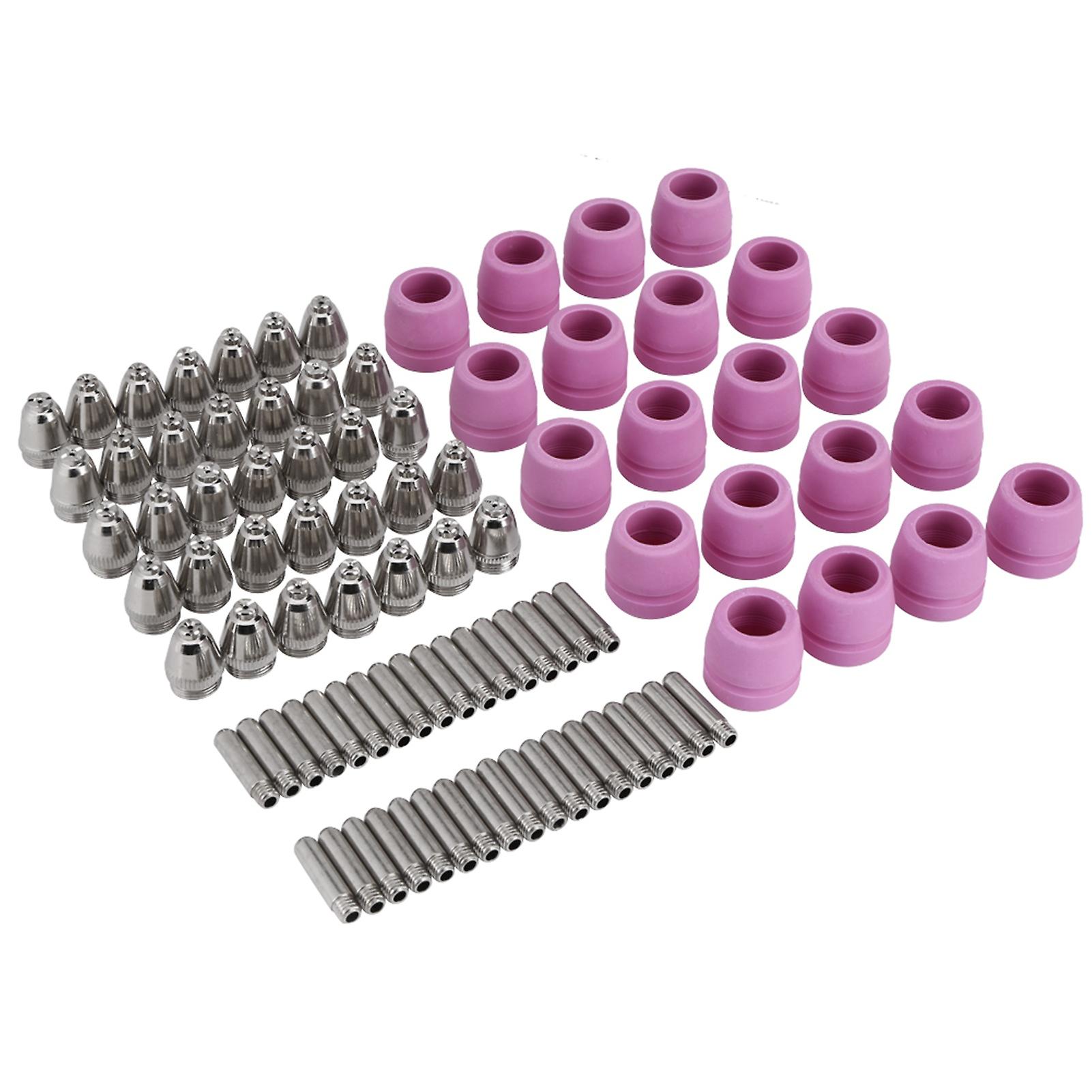90 Pcs/Set Plasma Cutter, Plasma Cutter Torch Consumables, Plasma Cutter Cutting Torch Consumables Electrode Nozzles Cups Kit