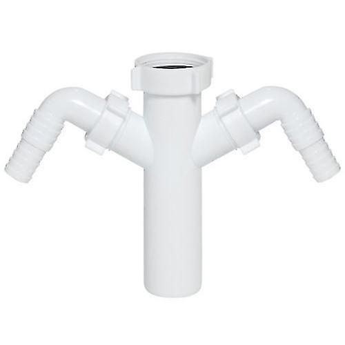 Drain Waste Trap Pipe Connector 1 1/2" Bsp X 40mm With Double Dishwasher Input