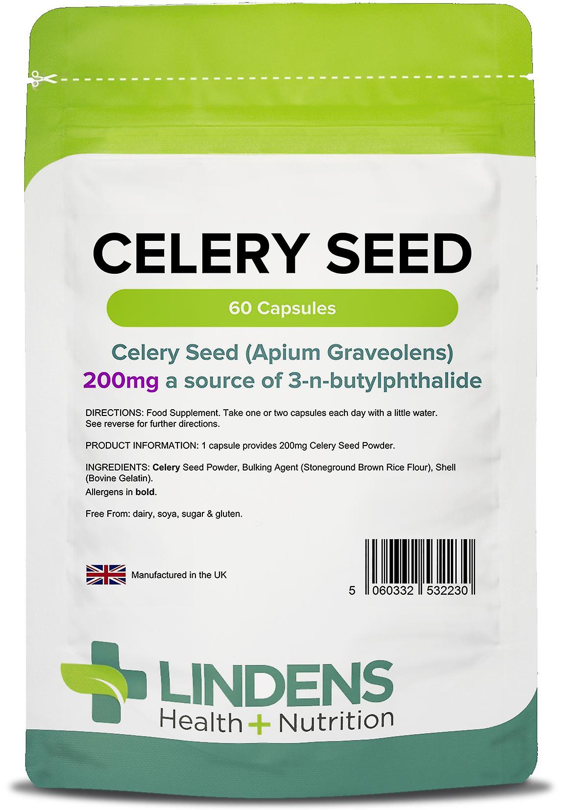 Lindens Celery Seed 200mg - 60 Capsules