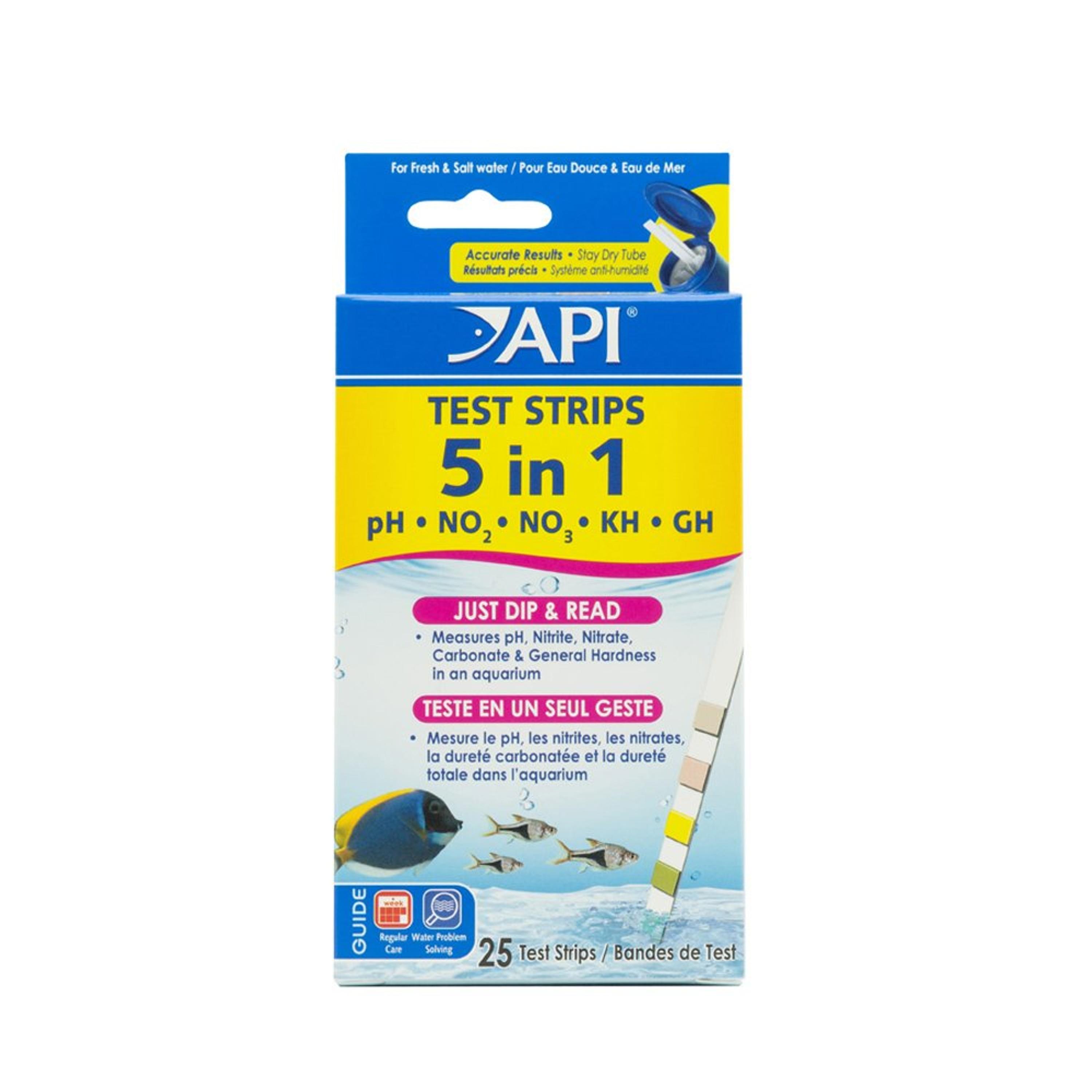 API 5 合 1 水族箱试纸水族箱处理水疗法