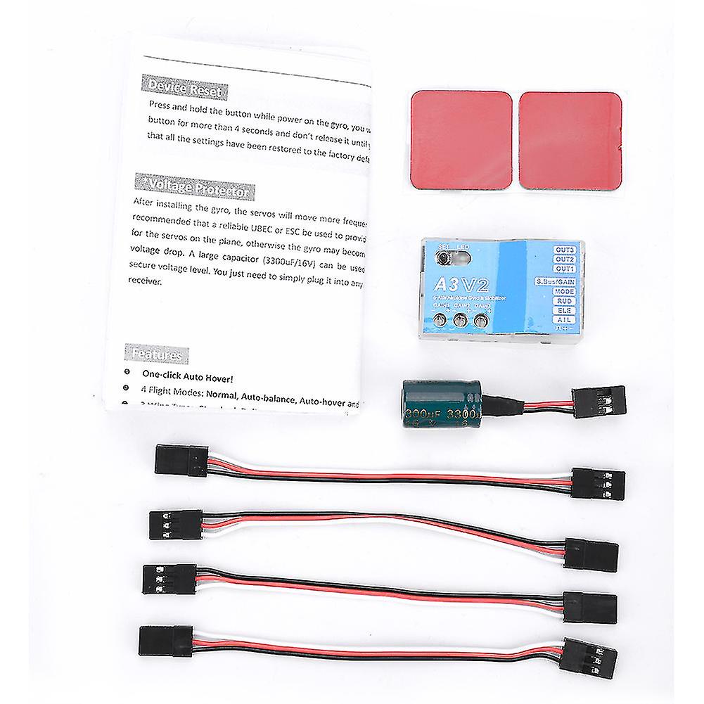F50A A3 V2 Flight Controller Stabilizer System - 3-Axle Gyro for RC Fixed Wing Airplane