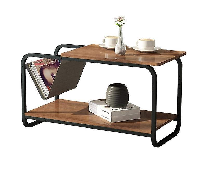 Side table 2 floors with newspaper box - 86,5x40x46 cm - Loft style