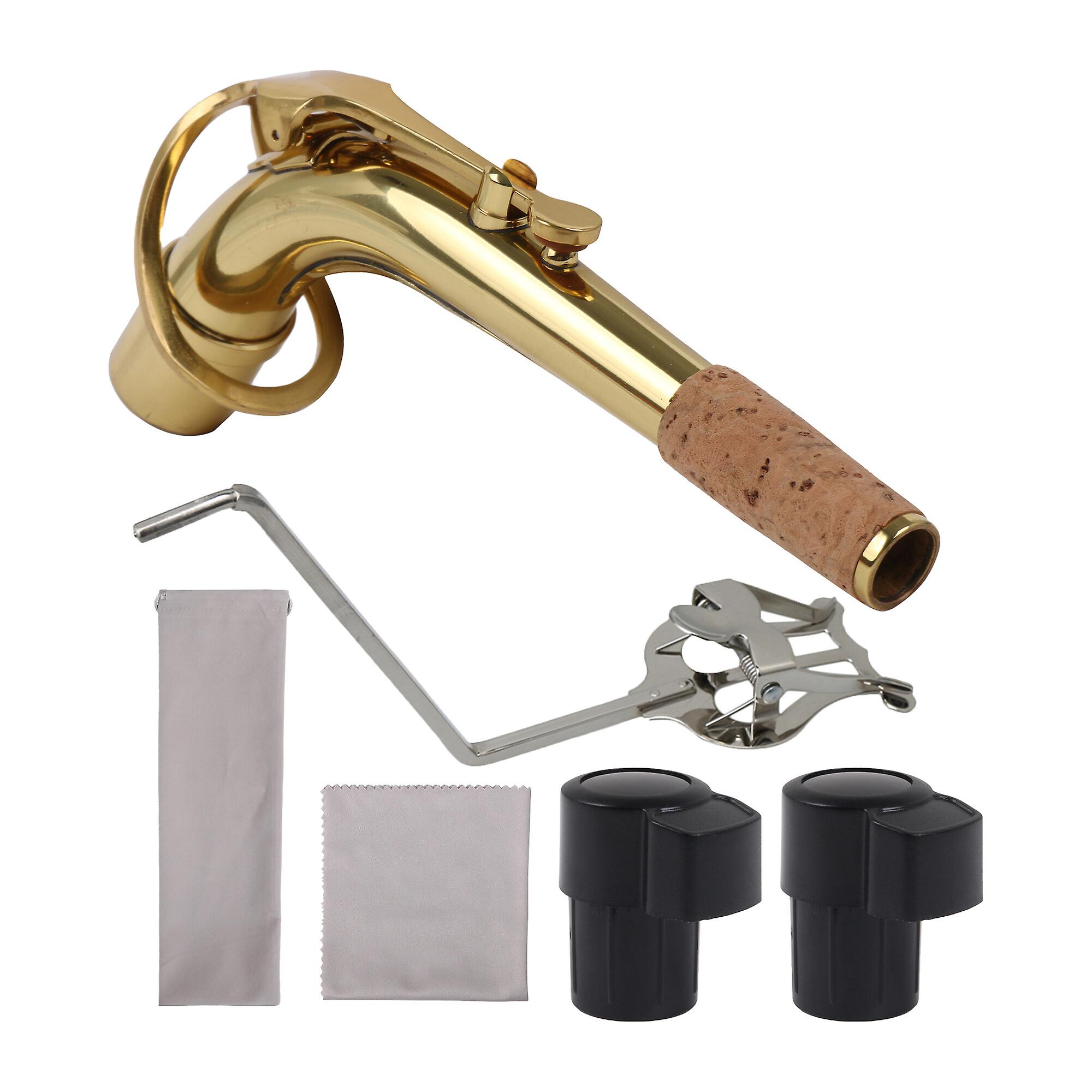4 x Alto Sax Bend Neck & End Plug & Sheet Music Clip Holder for Sax Part