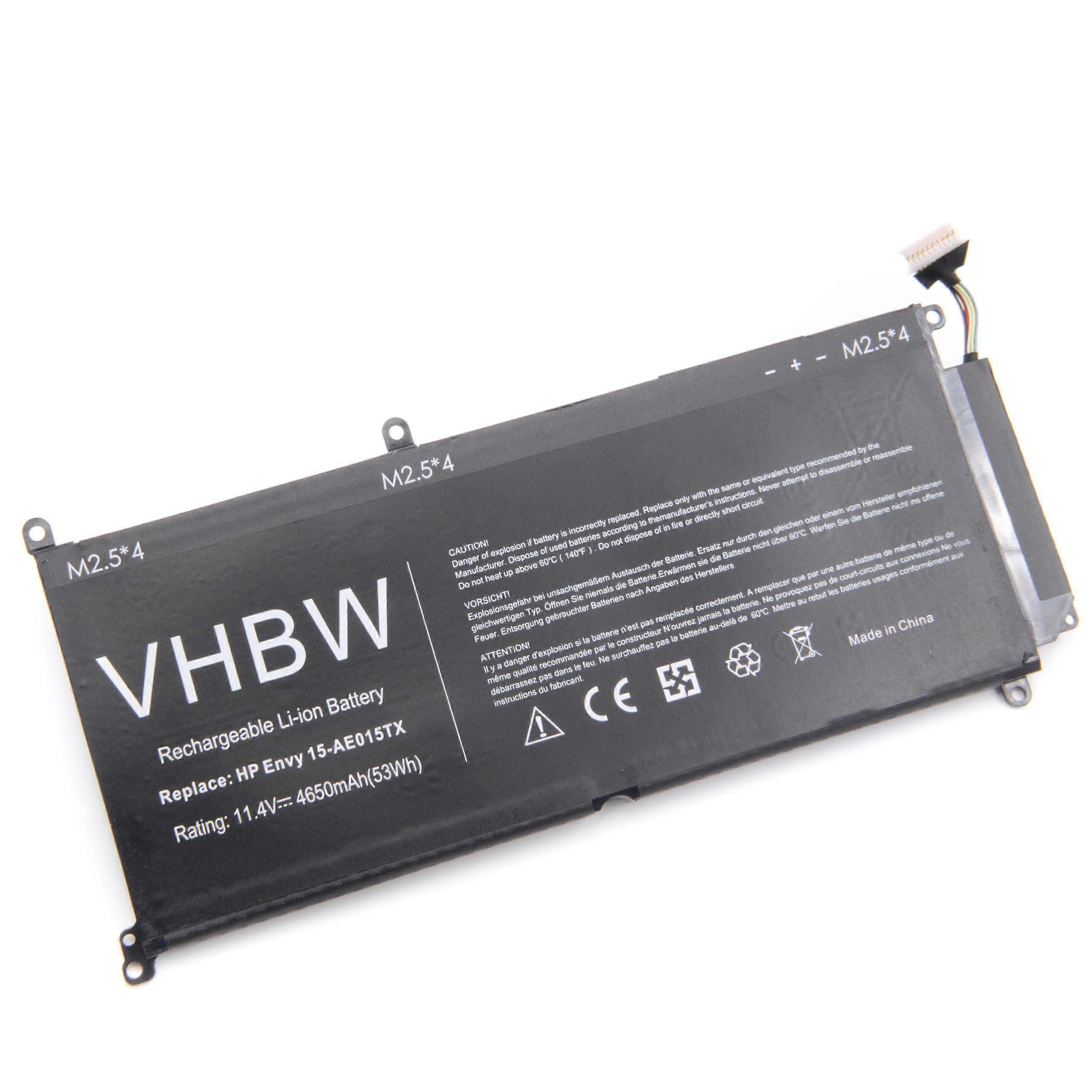 vhbw Battery Compatible with HP Envy N1V55PA, N1V51PA, N1V50PA, N1V49PA, N1V56PA Notebook (4650 mAh, 11.4 V, Li-Ion)