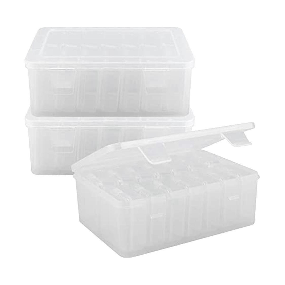 Mini bead storage box, transparent bead storage box with lid, rectangular transparent diamond jewelr