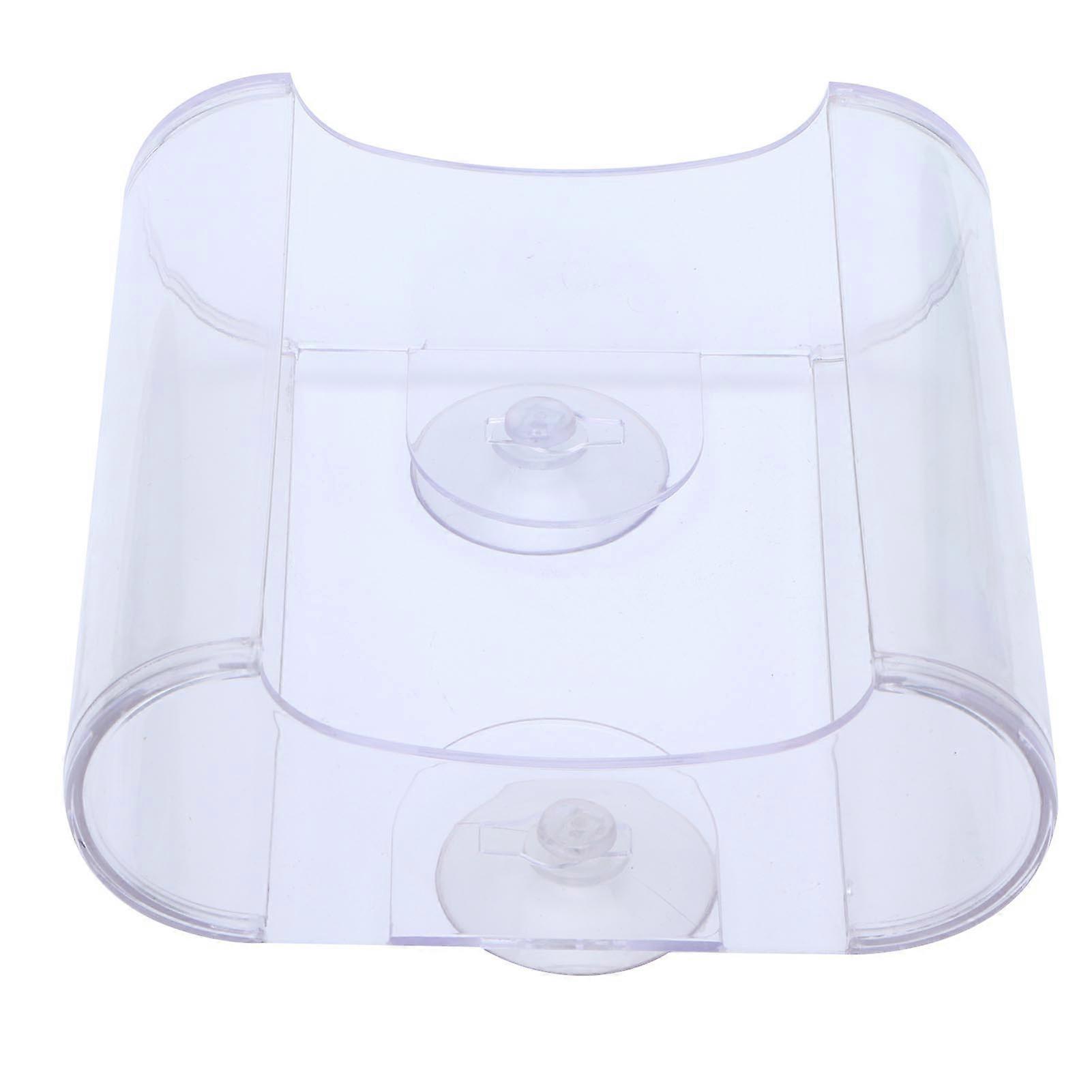 Transparent Bird Feeder Compact Bird Feeding Tool with Strong Suction Cup Drain Hole for Viewing