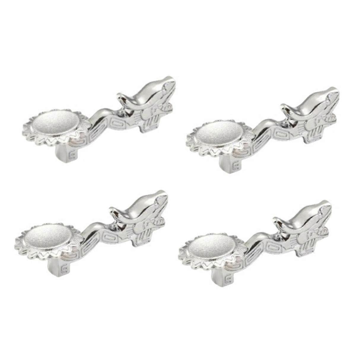 Essstäbchenhalter, Legierung, Retro-Drache, Essstäbchenständer, Messer, Löffel, Gabel, Ständer, Essstäbchenablage, Silber, 4 Stück