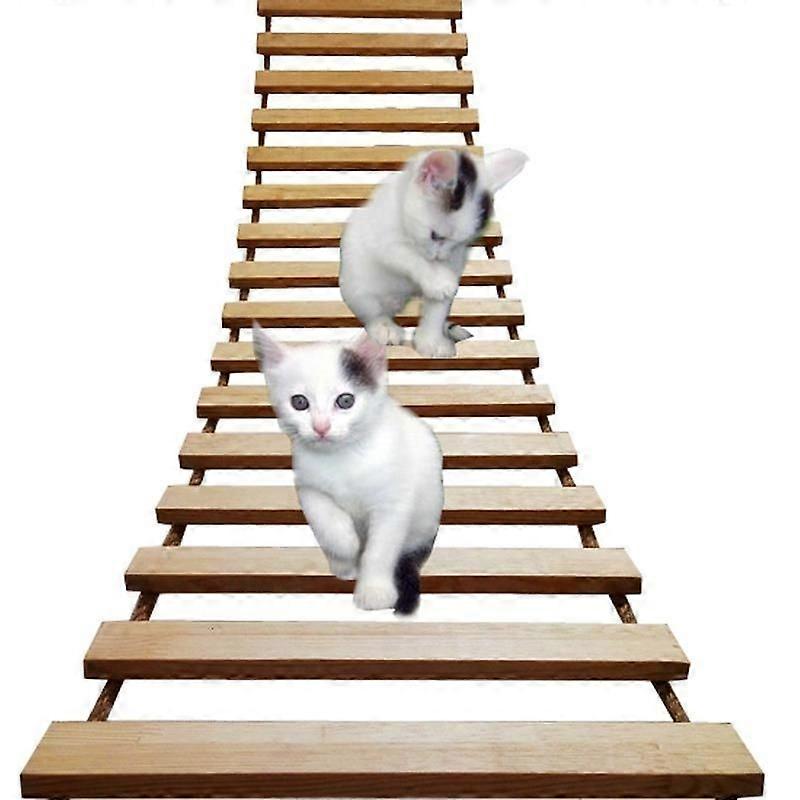 20/40in Wall Mounted Shelf Cat Scratcher Cat Suspension Bridge Sisal Rope Post Cat Ladder Pet Furniture Cat Kitten Toys Cat Tree