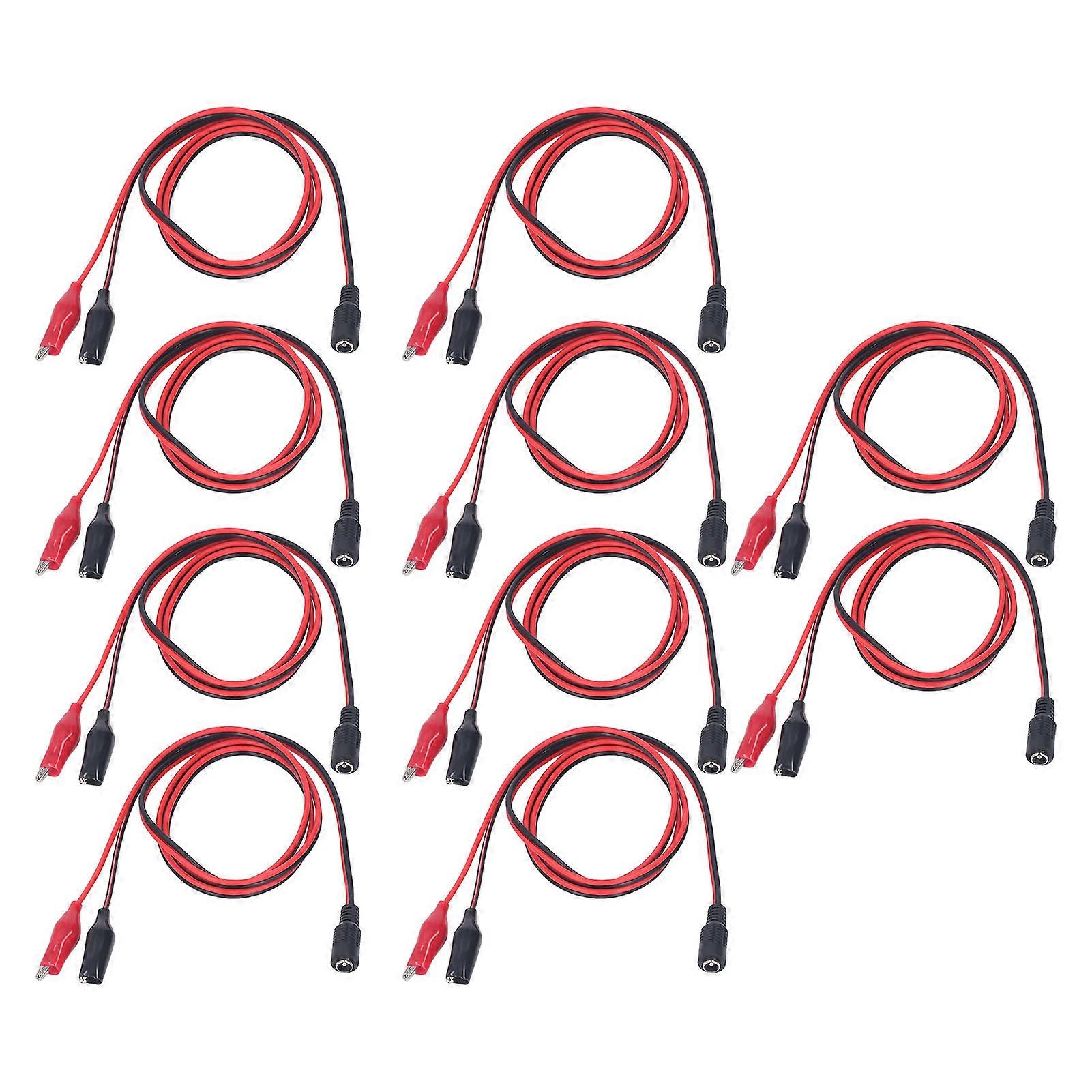 تيار مستمر إلى كابل مشبك اختبار مزدوج سلك محول طاقة اختبار كهربائي أساسي لشحن البطارية 3.3 قدم 10 قطعة تيار مستمر أنثى