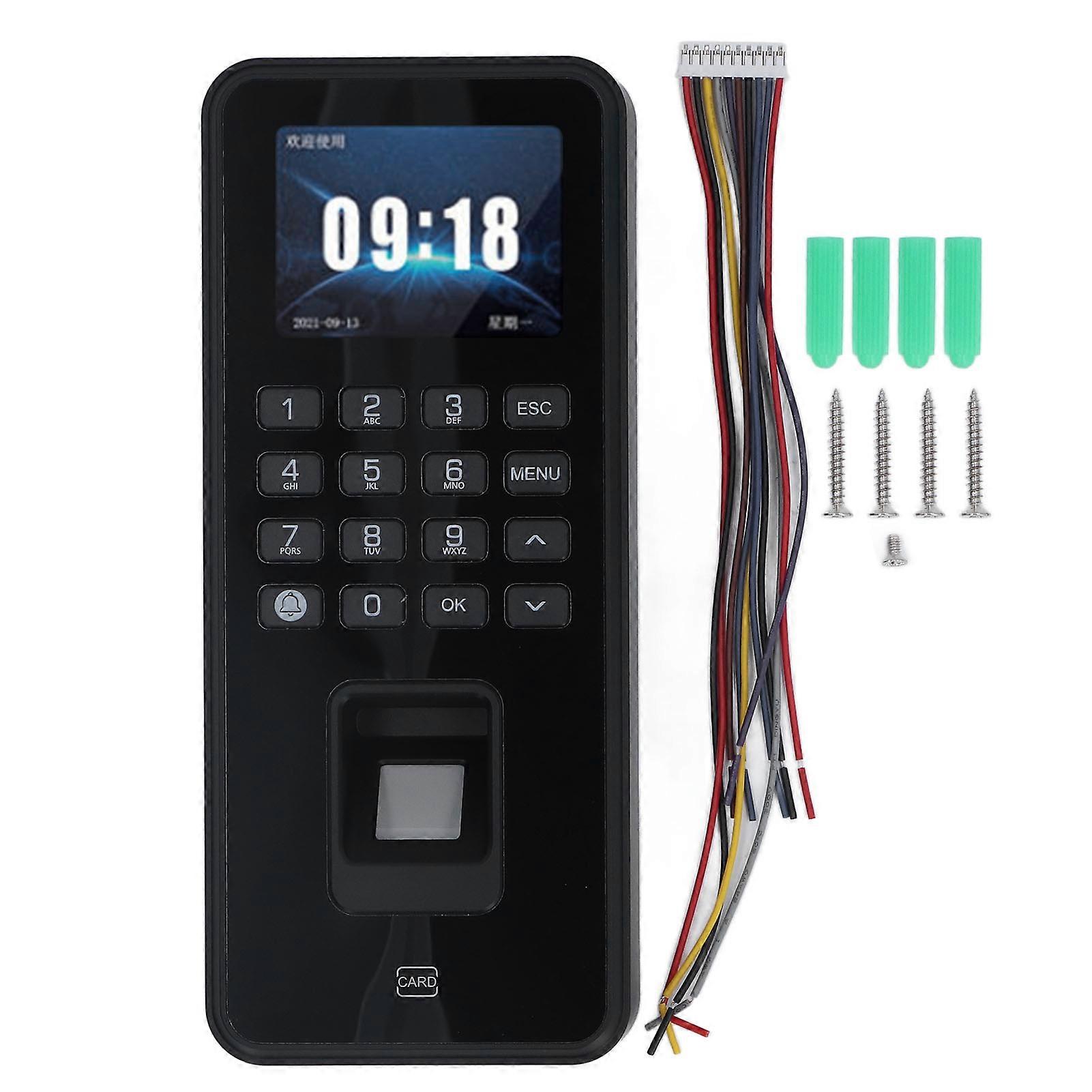 Employees Time Clock Fingerprint Id Card Password Attendance Machine 2.4in Screen Voice Prompt For Office