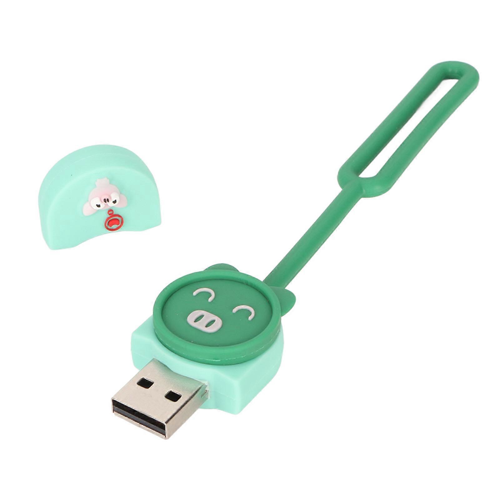 USB2.0 U Disk Supports Hot Swappable Plug and Play Ultra Stable Green Piggy Appearance Cartoon USB Stick USB Flash Drives 32G