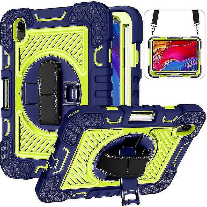 Caixa de tablet verde marinho para ipad mini 6 capa de caixa de 8,3 polegadas com suporte de lápis, com suporte de correia