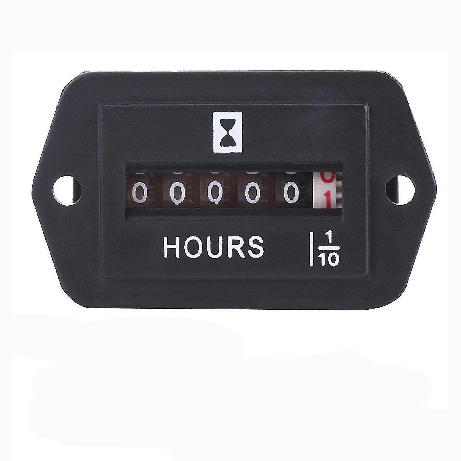 Mechanical Hour Meter Fully Sealed Rectangle Dc 12v-36v High Accuracy Time Counter For Engineering Machinery
