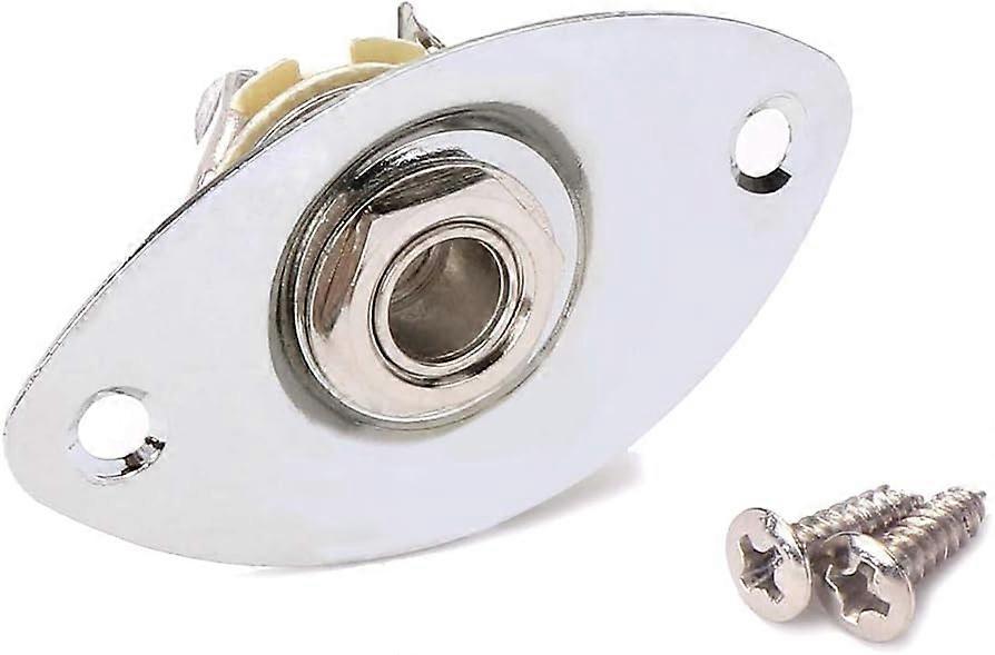 Guitar jack + mounting screws,concave oval guitar pickup output and input plug socket