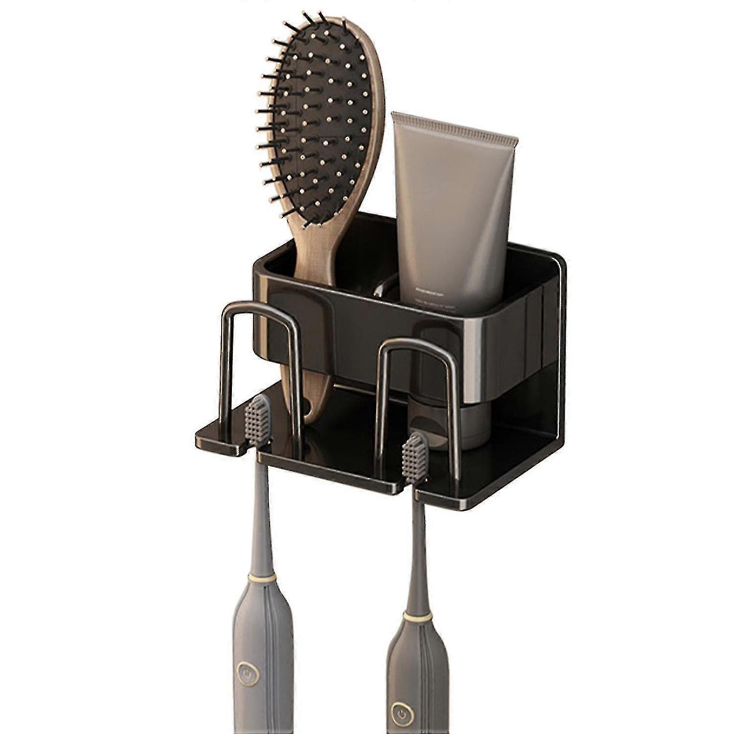 Toothbrush Holder Wall Mounted,self Adhesive Tooth Brush Holder, Bathroom Organizer For Toothbrush T