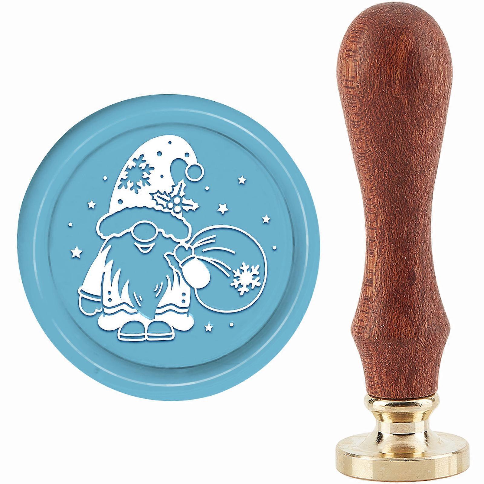 Christmas elf pattern Wax Seal Stamp With Removable Vintage Retro Brass Head