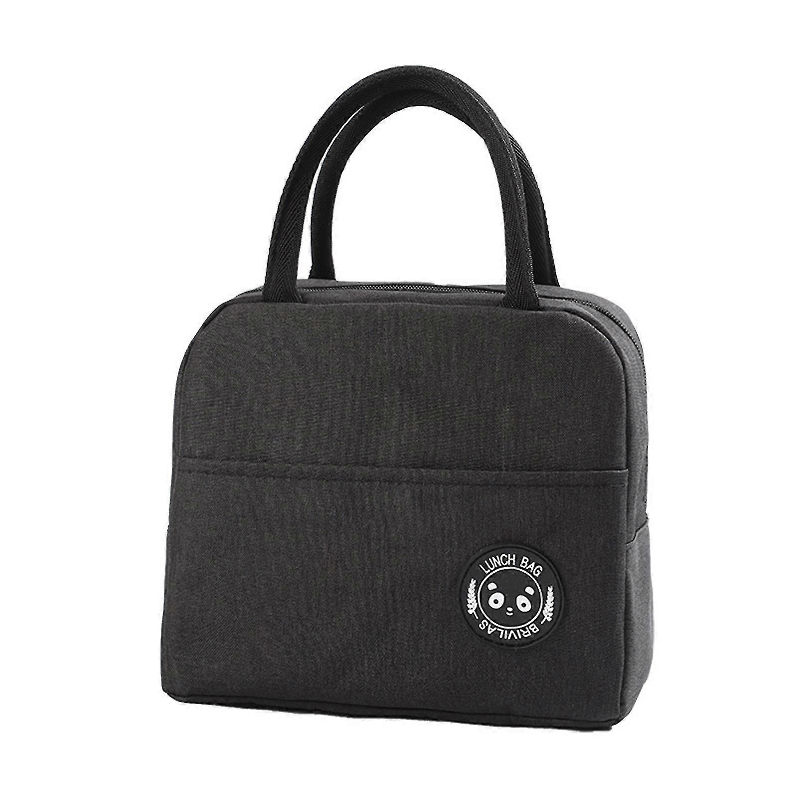 Lunch Box Insulated Lunch Container Water-resistant Fabric With Zippered Pockets For Car Travel Work Picnic