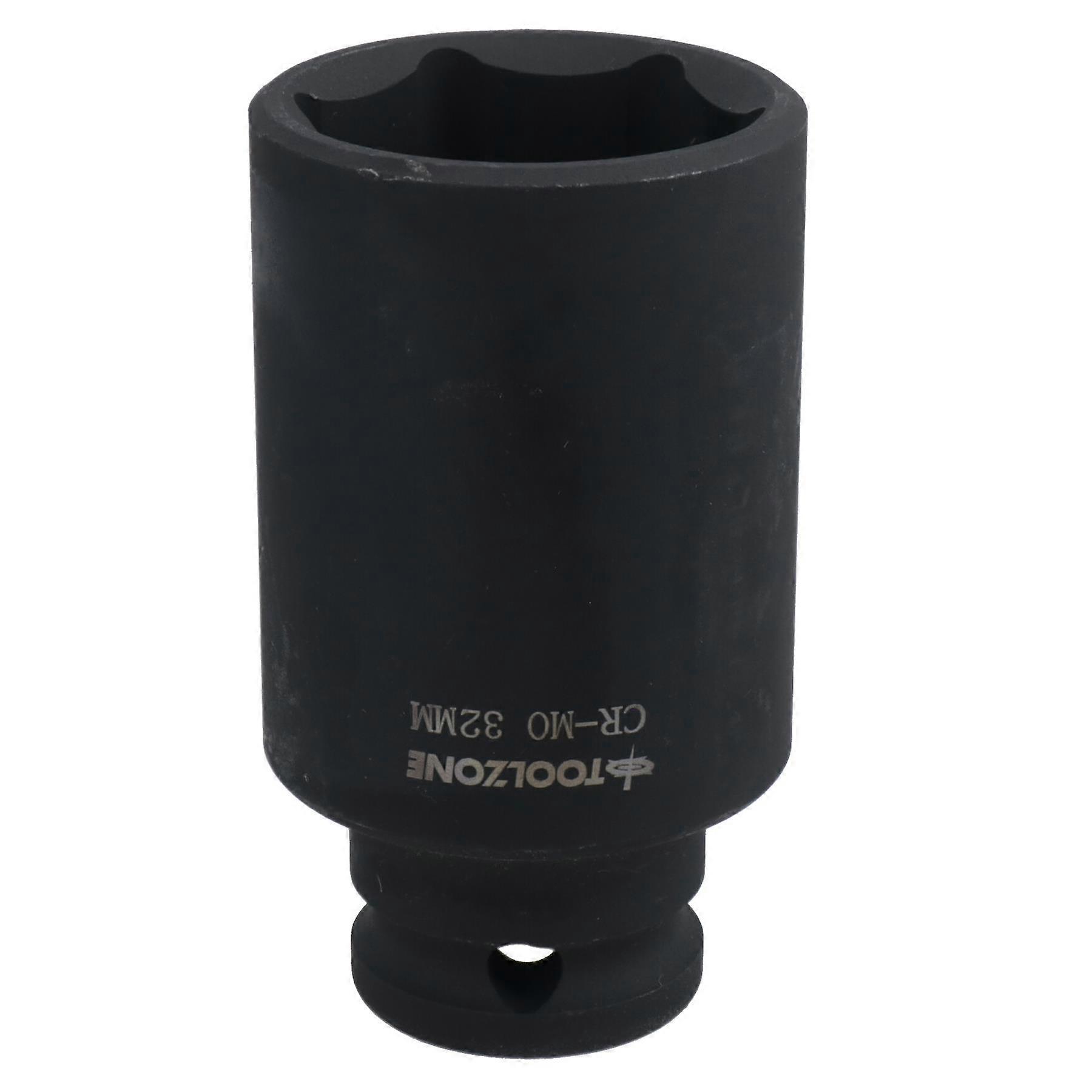 32mm 1/2" Drive Double Deep Metric Impact Socket Single Hex 6 Side TE644