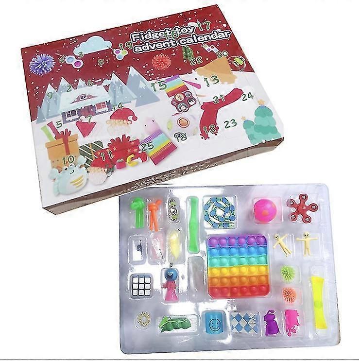 Christmas Advent Countdown Calendar Fidget Toy Stress Relief Xmas Gift Box -NMAOV