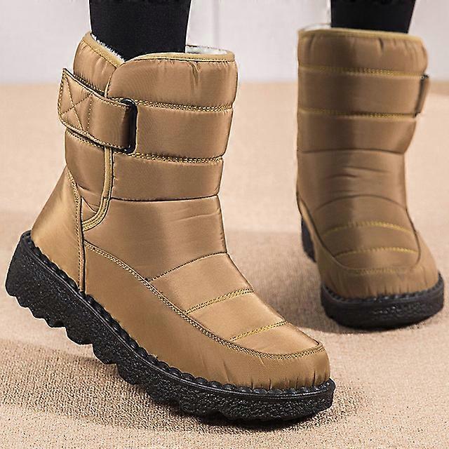 Női csizma Vádli középső téli cipő nőknek Hócsizma alkalmi Watarproof Platform sarok Botas Mujer 2024 Új téli csizma női