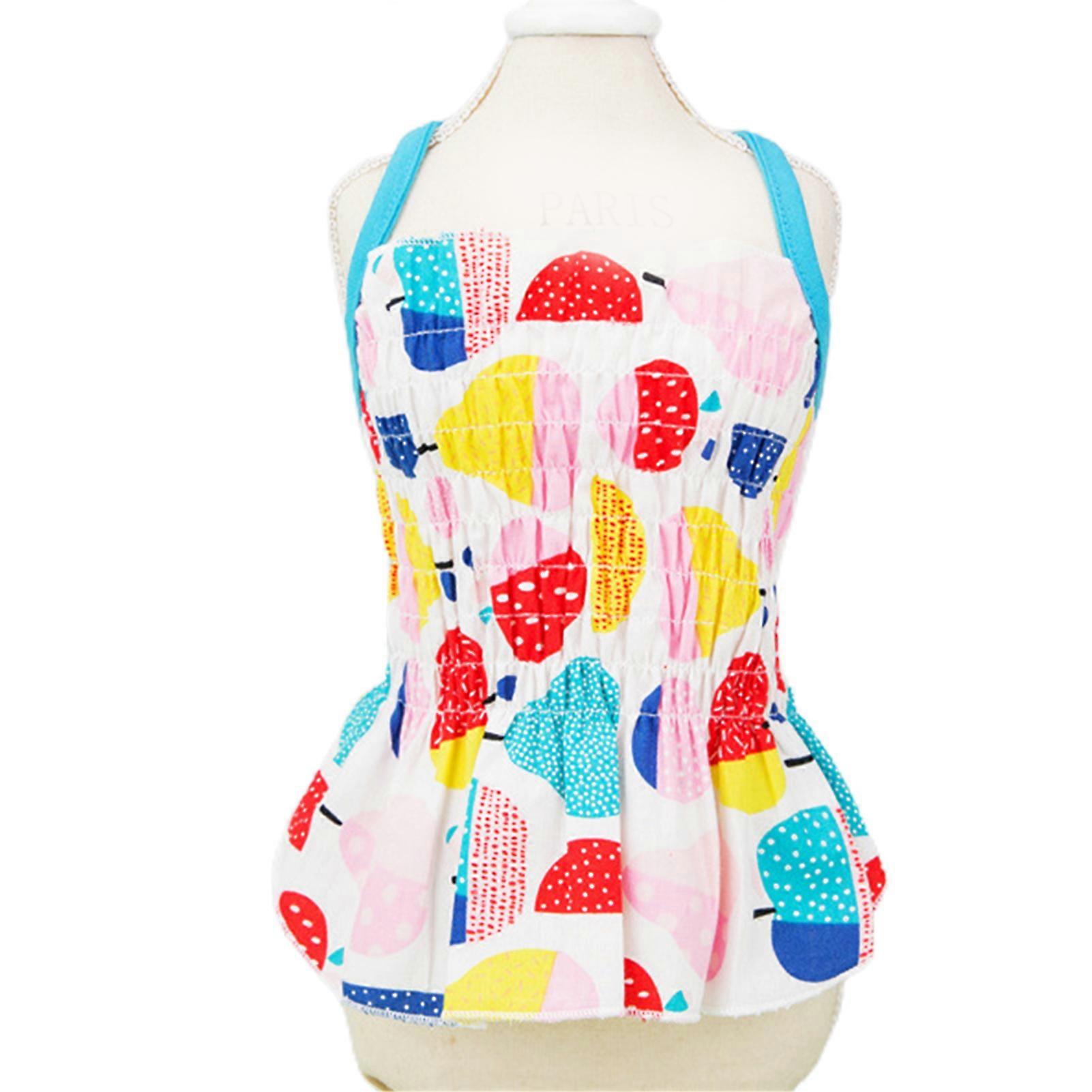 Pet Elastic Halter Dress Pet Cute Casual Clothes for Small Medium-sized Dogs