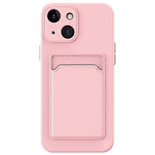 For iPhone 15 Skin Feel Card Contrast Color Button TPU Phone Case