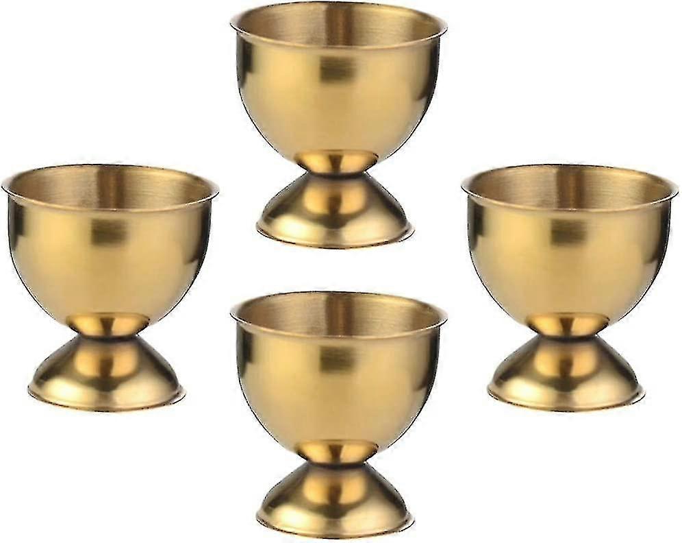 Ensemble de 4 porte-gobelets en acier inoxydable, outil de cuisine en or (d-b2)