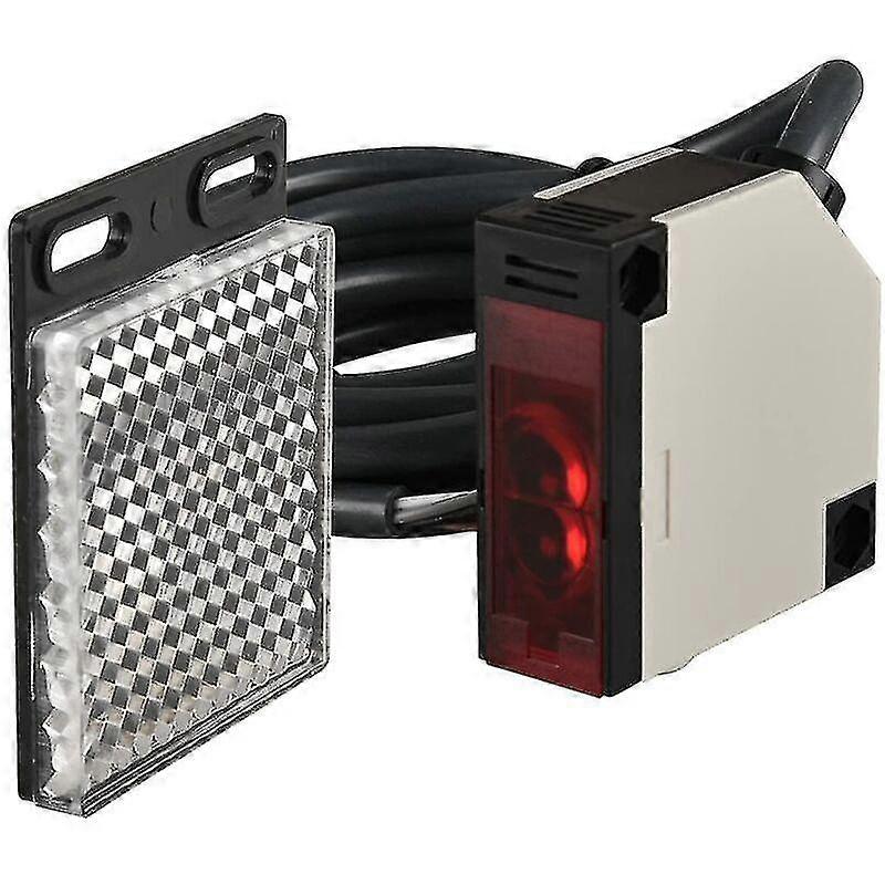 Kryc Photoelectric Switch, E3jk-r4m1, 12-24 Vdc, Retroreflective Type, 4m Sensing Distance, With Reflective Panel