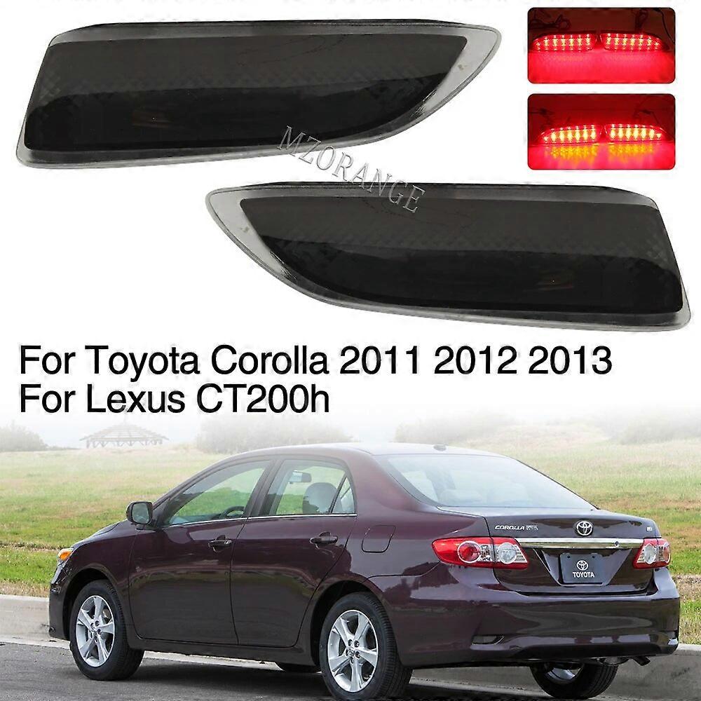 1 Pair LED Rear Bumper Reflector Light For Toyota Corolla 2011 2012 2013 For Lexus CT200h Tail Stop Signal Brake Fog Lamp