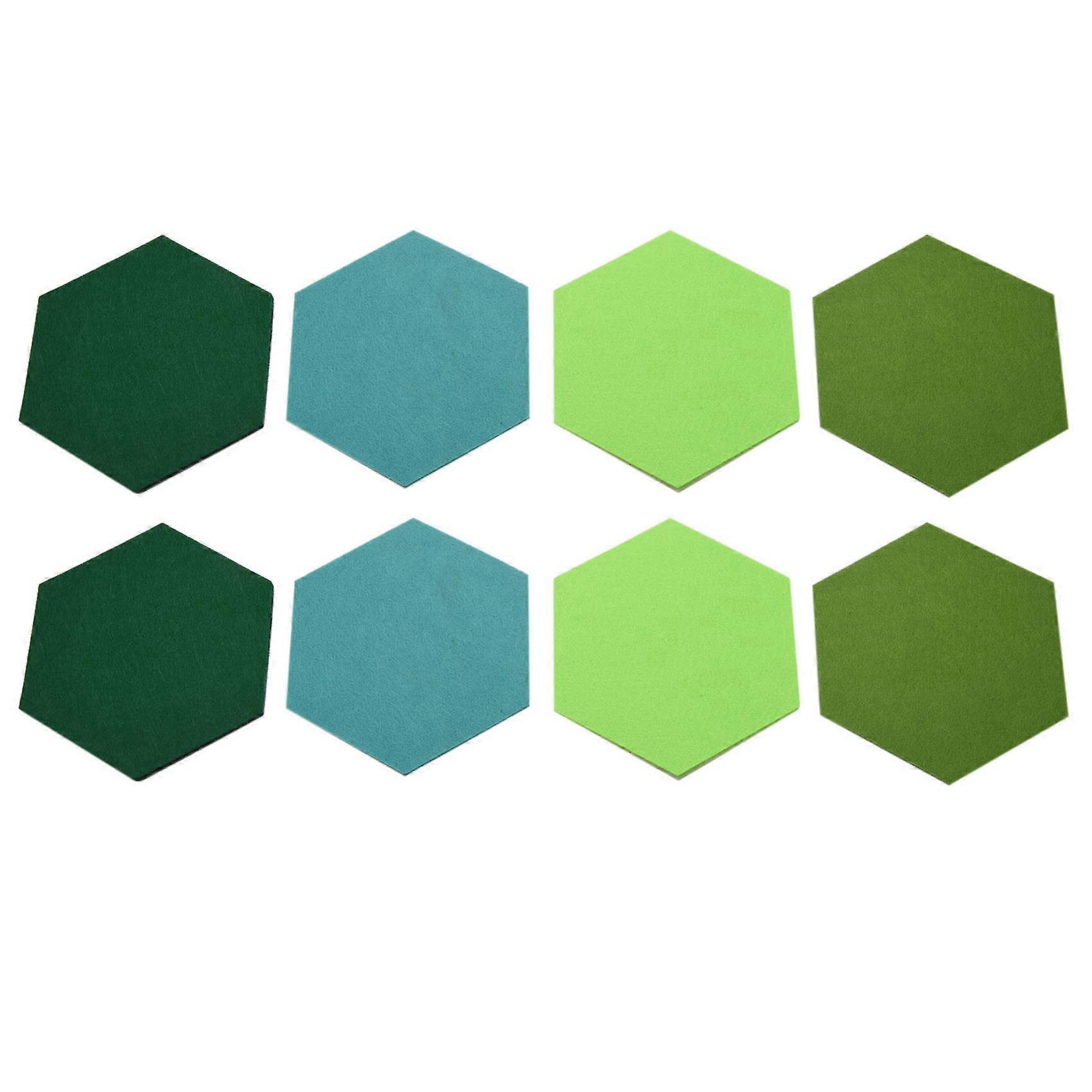 10Pcs/Set Hexagon Felt Board Hexagonal Felt Wall Sticker Multifunction 3D Decorative Home Message B