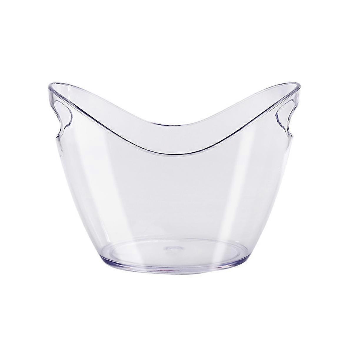 Ice Bucket Transparent Acrylic Plastic Tub for Wine Champagne and Beer Bottles Multi-Functional Chi