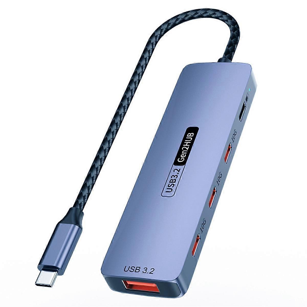 USB C Hub USB Type-C 3.2 HUB 10Gbps High Speed PD100W Charging USB Type-C 3.2 Adapter Splitter for