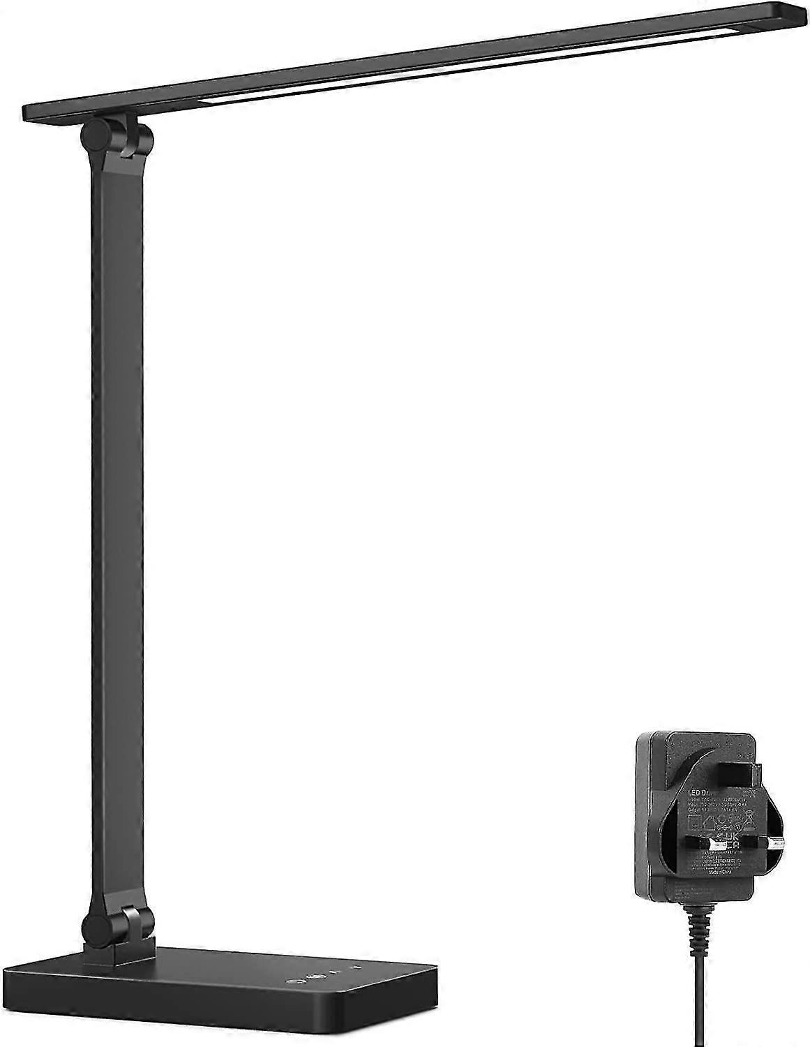 Lepro Desk Lamp, Eye Caring Led Desk Lamp, 9w 655lm, Dimmable Table Lamp, 5 Brightness Levels X 3 Colour Modes, Touch Control Daylight Lamp For Back T