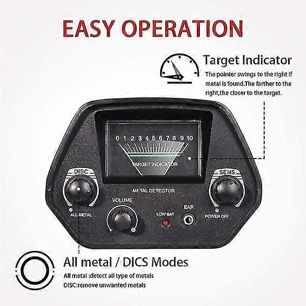 3-in-1 Portable Waterproof Metal Detector with High Sensitivity