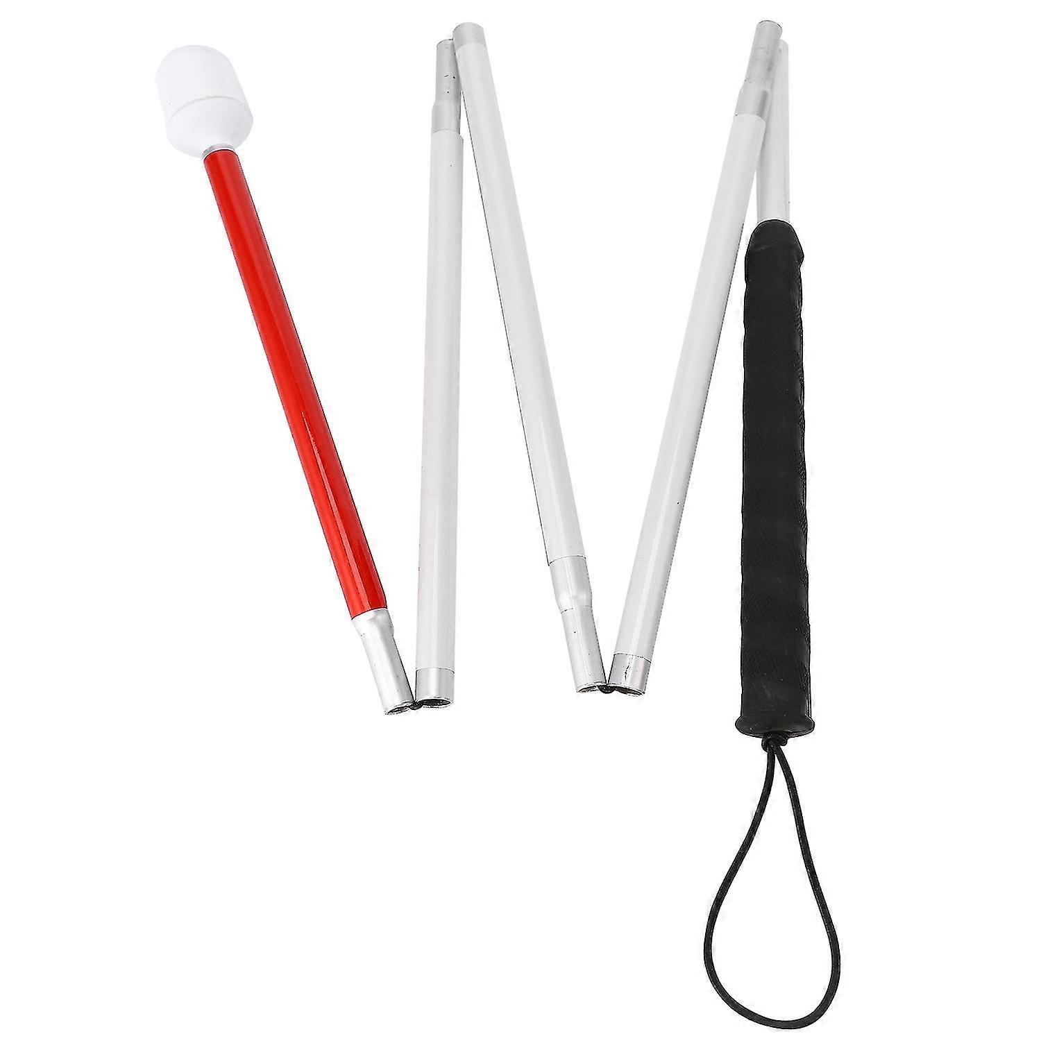 Aluminum Folding Cane 4-sec Folding Cane With Rolling Tip For Blind Walking Stick