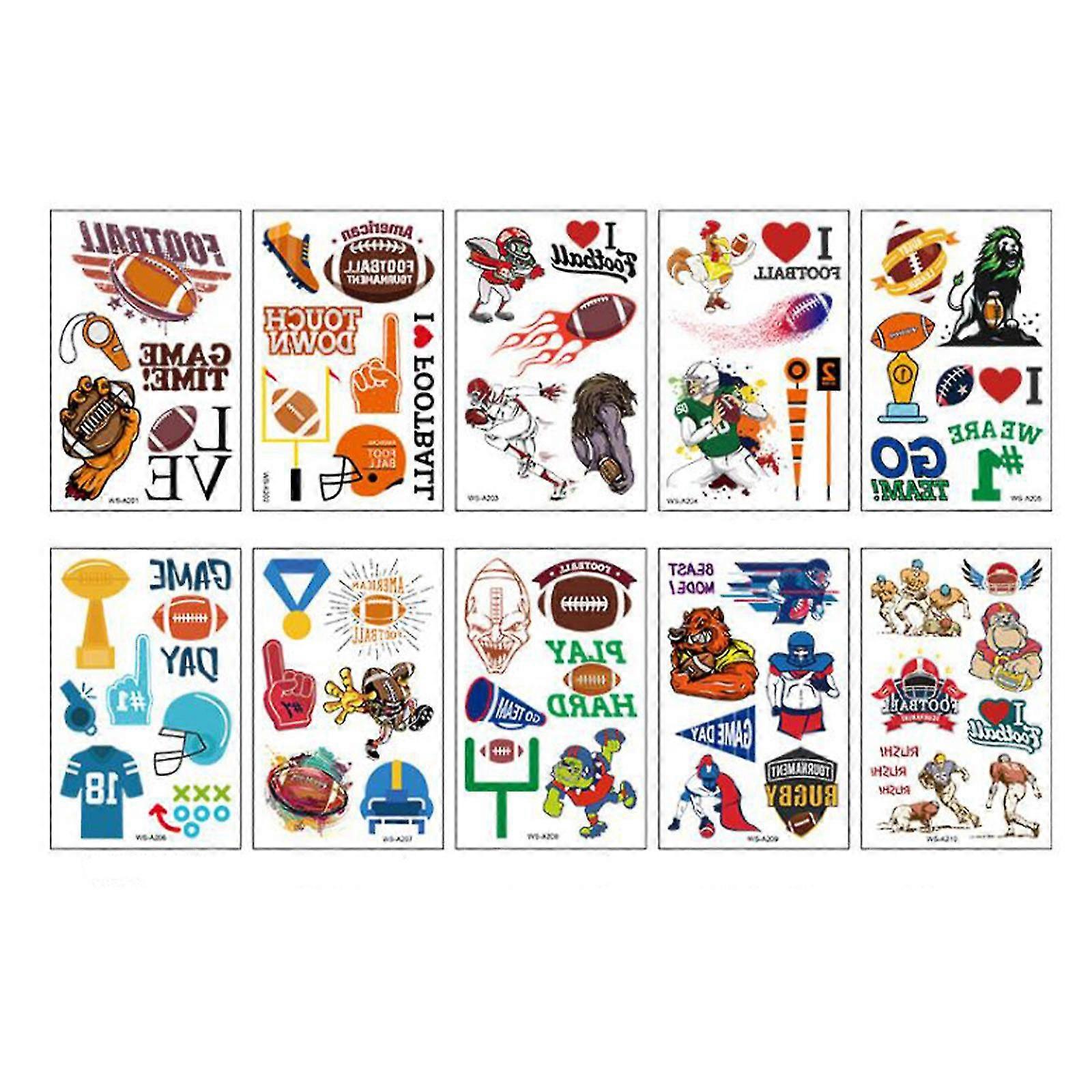 サッカーステッカー防水汗ファンゲーム落書き顔ステッカー10pc