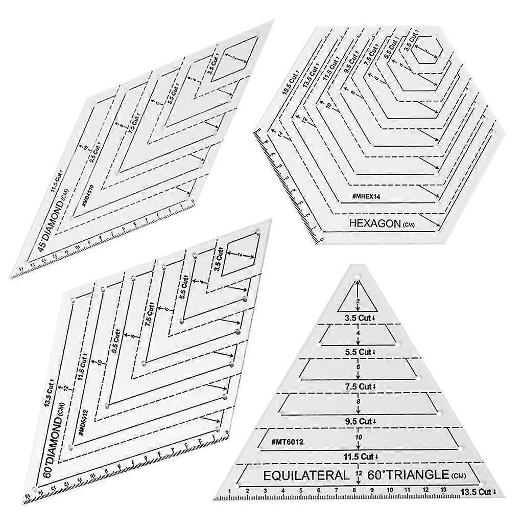 Patchwork Cutting Template Acrylic Ruler Cutting Ruler Diy Sewing Tools