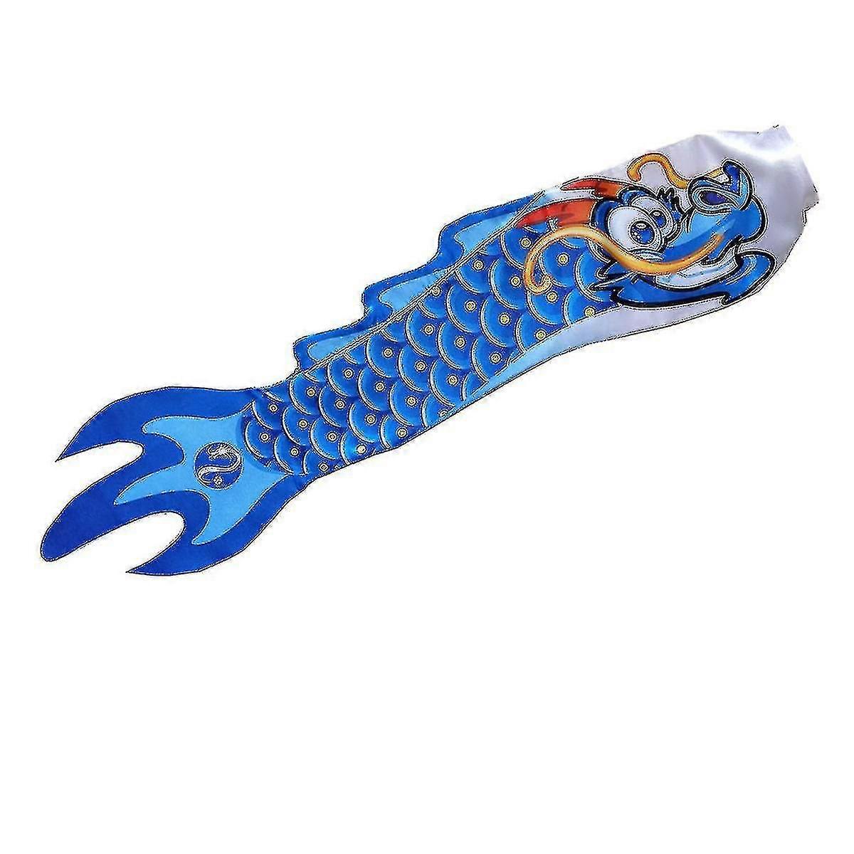 Hot 70cm Japanese Carp Spray Windsock Streamer Fish Flag Koinobori Kit-size,color70cmgrey