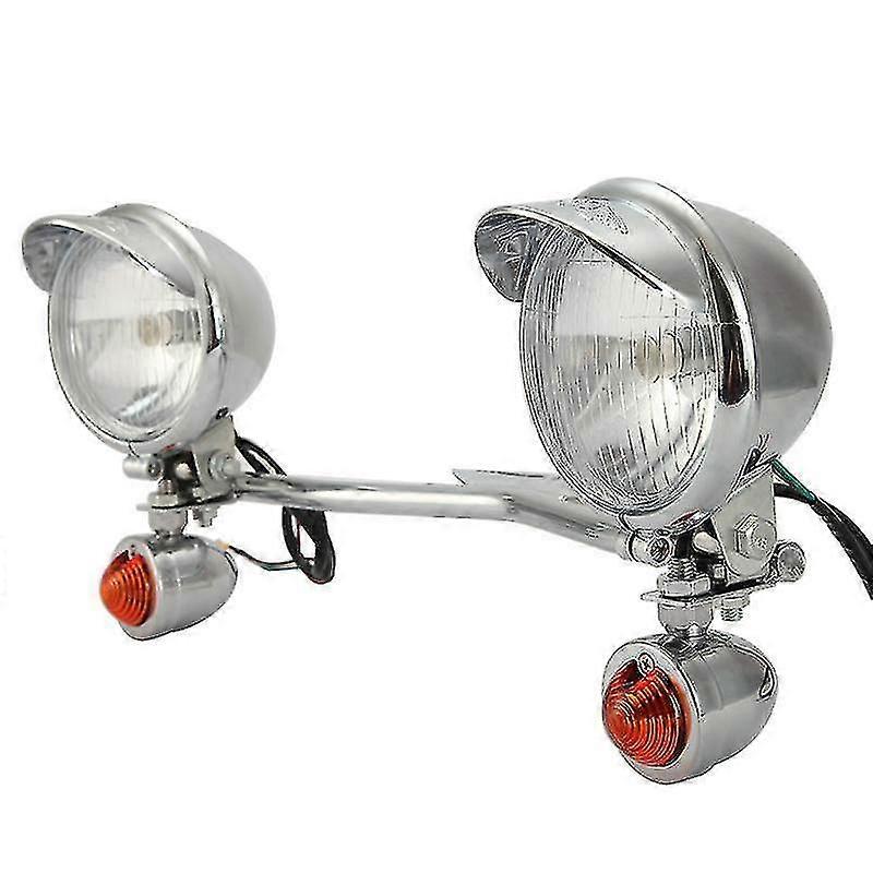 12V Universal Motorcycle Headlight Passing Fog Light Front Turn Signal Lamp Bracket Mounting Holder For Honda/Yamaha/Kawasaki Motorcycle Knee & Shin G