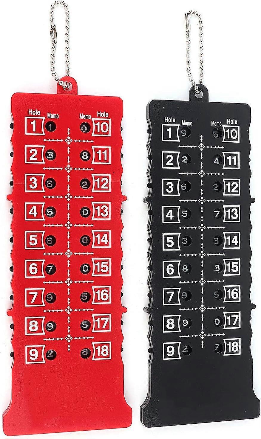 2pcs Score Counter, Golf Shot Counter Golf Scorecard Counter 18 Holes Scoreboard Training Practice Competition Accessory