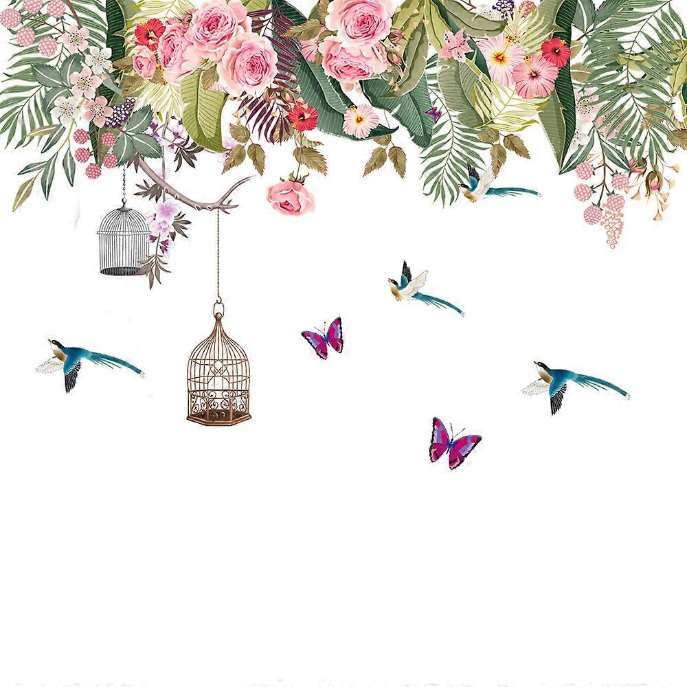 1set Flowers Wall Decals,Romantic Peony