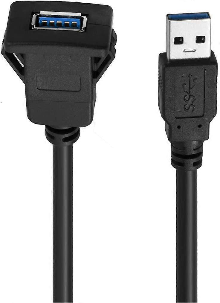 USB Panel Flush Mount Cable USB 3.0 Extension USB Mount, Dash Mount