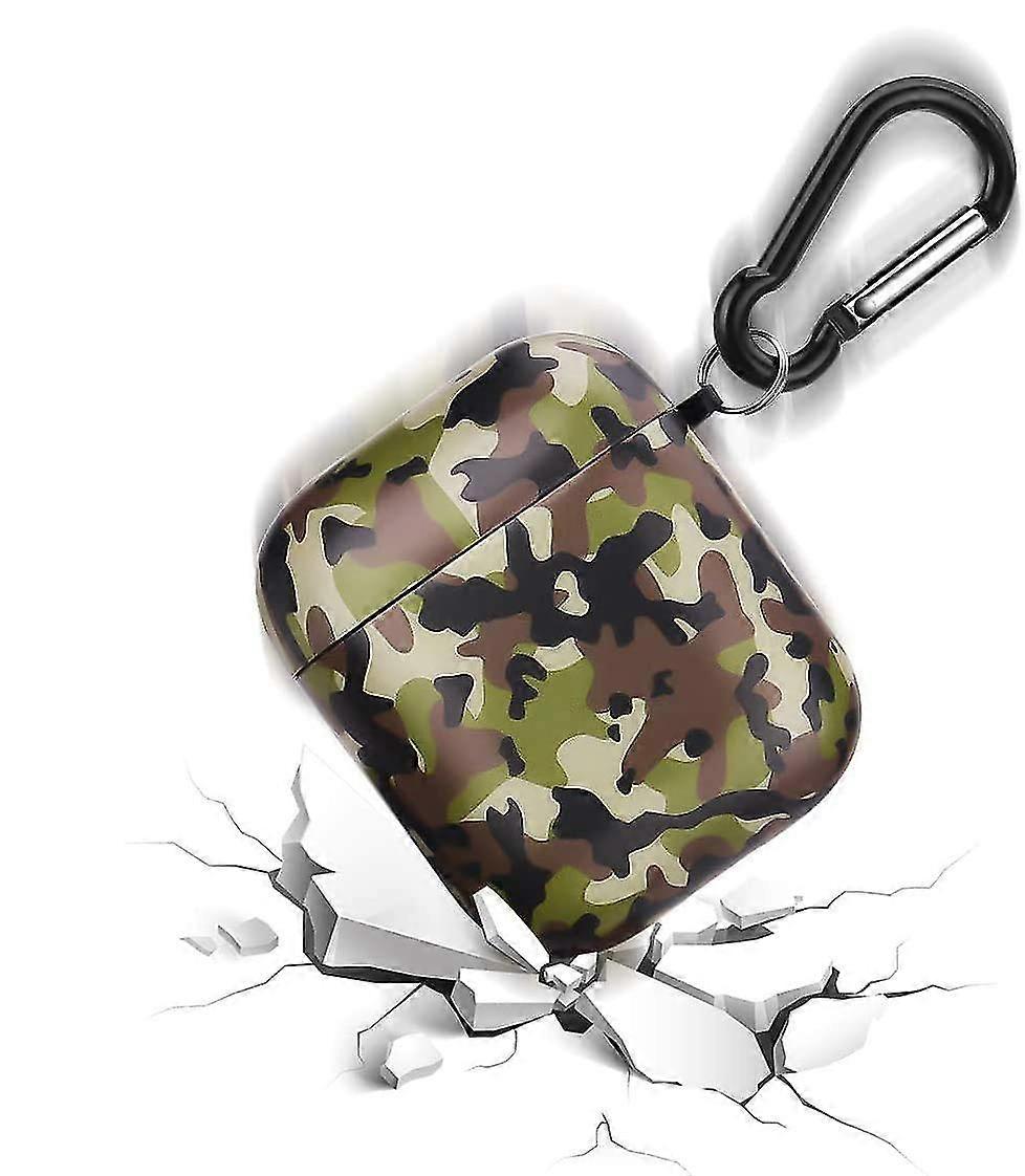 Cover For Airpods 1&2,camouflage Print Design Shockproof Protection