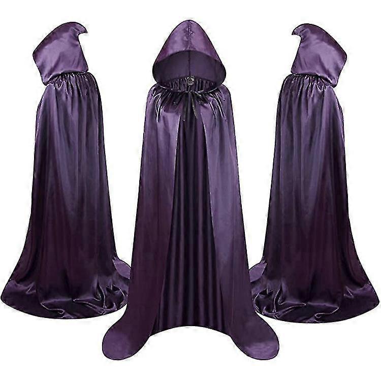Halloween Kappe Cosplay Heks Dæmon Sort Død Kappe Fest Voksen Børnekappe1 stykke
