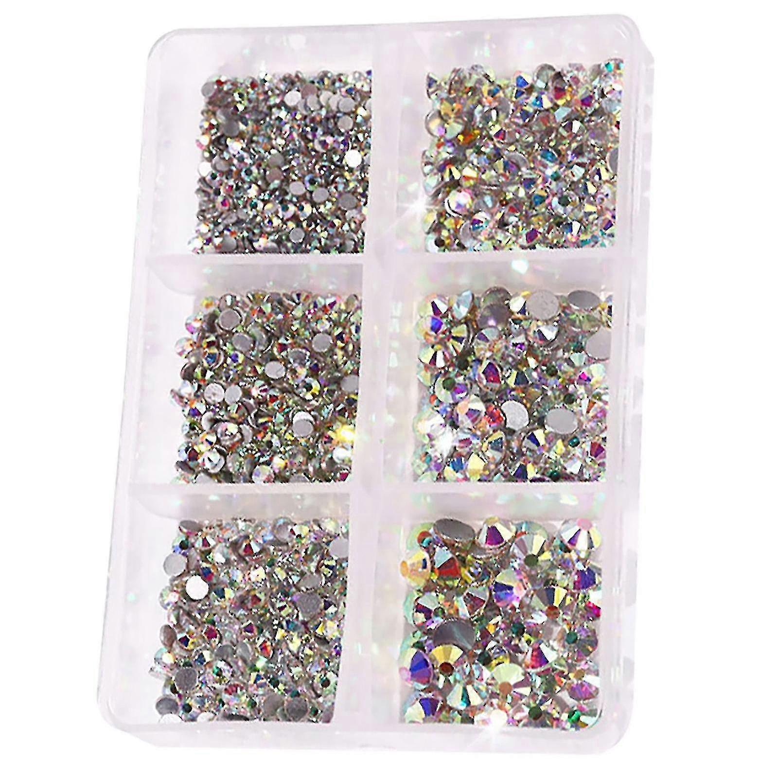 جديد الشمبانيا 6 مسمار المجوهرات مع الماس مسمار الأظافر شقة اللون المختلط