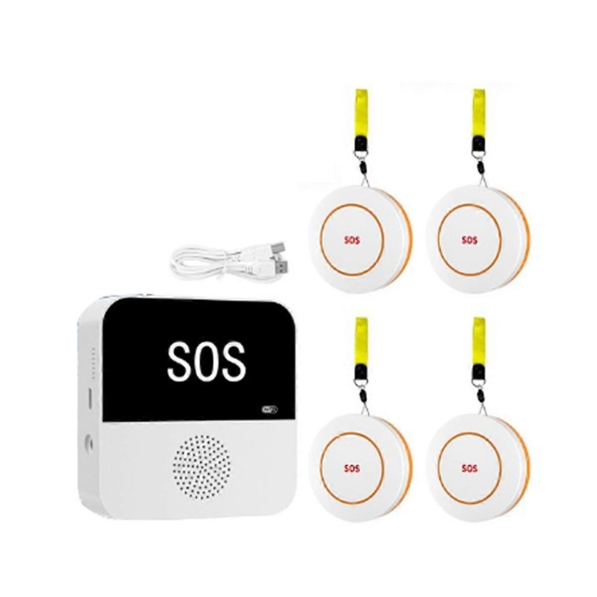 Wireless WiFi Elderly Caregiver Pager SOS Call Button Emergency SOS Alert System for Seniors Patien