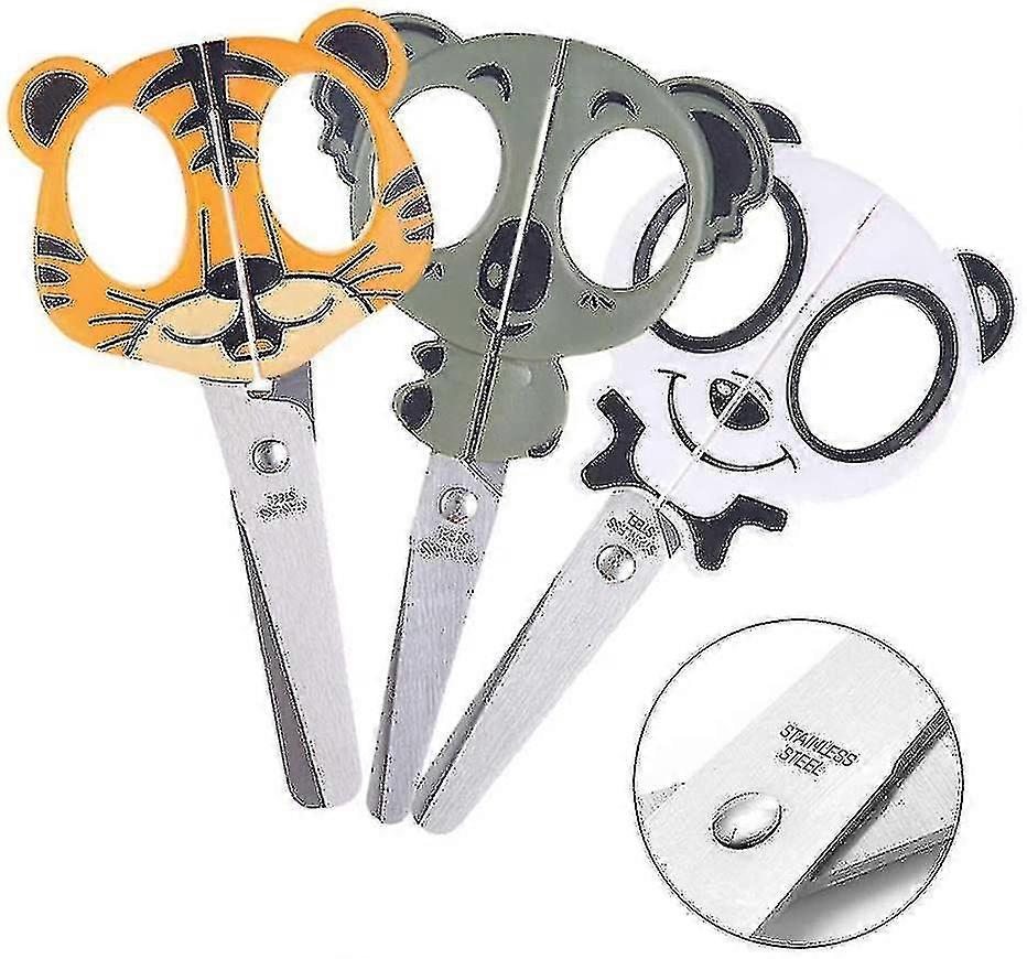 Children''s Craft Scissors Set Of 3 With Left Handed Right Handed Safety School Scissors